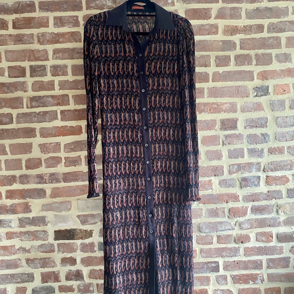 Altuzarra Micropleated Shirtdress